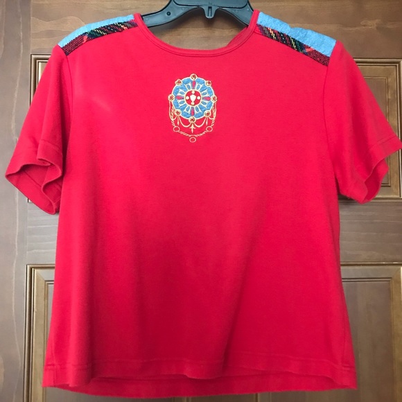 Vintage 80s Cropped Denim Jacket & Top Set, City Girl, Jean Plaid Blazer, Medium - Picture 11 of 16